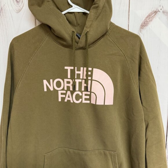 The North Face Logo Hoodie Women’s XXL Olive Soft Fleece EUC - Picture 2 of 10